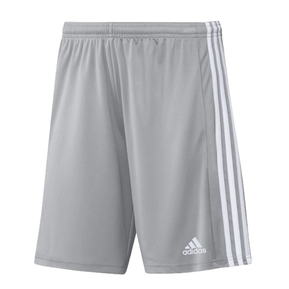 Adidas Iconic 3 Stripe Light Grey Icinic Athletic Gym Athletic Shorts Basketball - Picture 1 of 3